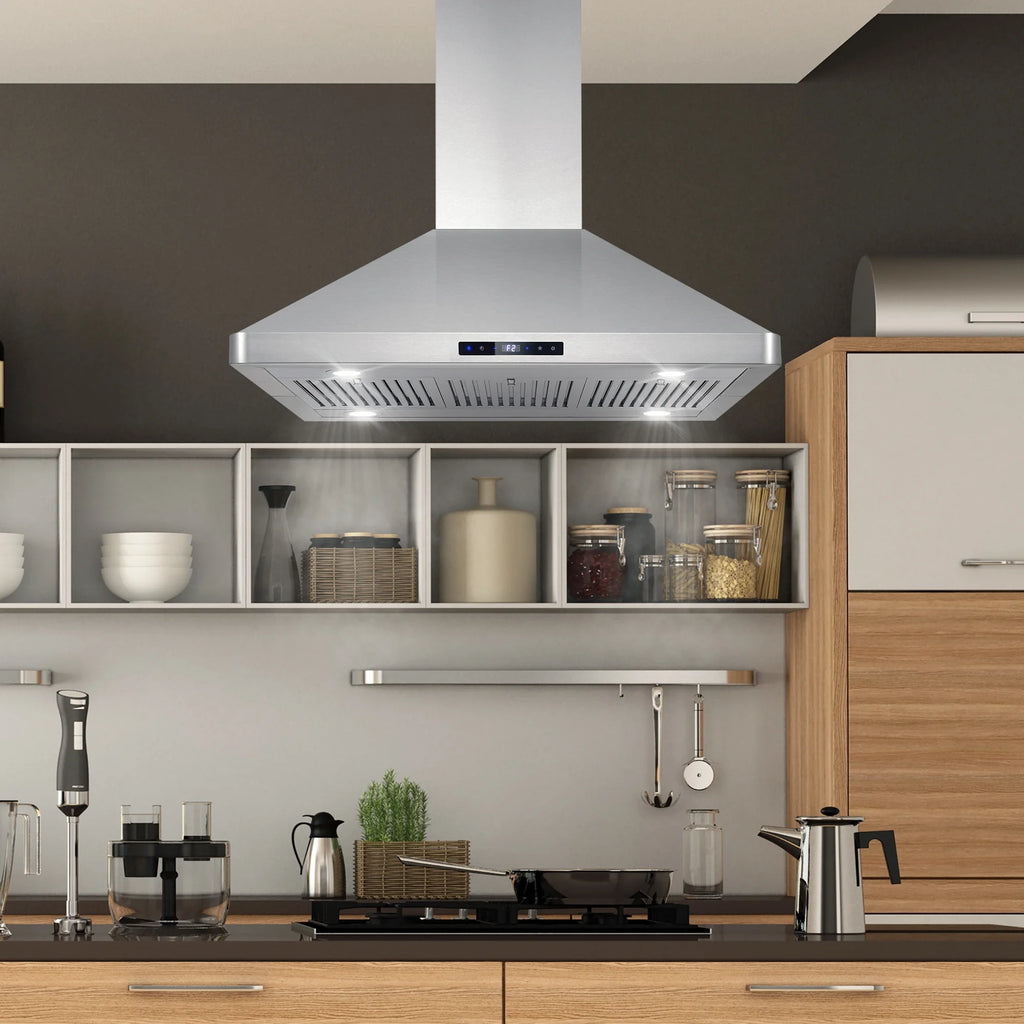 30 in. Stainless Steel Ductless Island Range Hood S453
