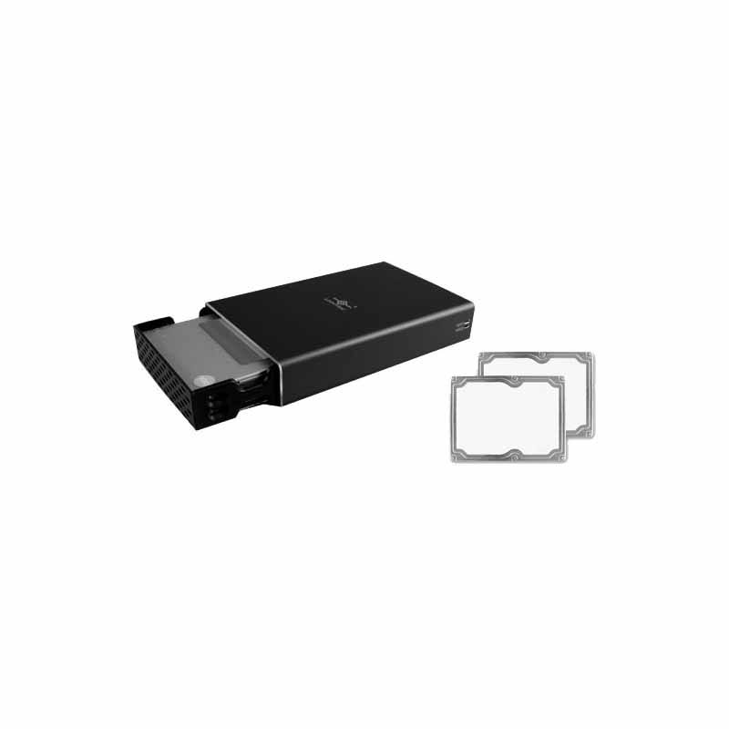 Black USB 3.0 Dual SATA SSD/HDD Raid Enclosure U789173