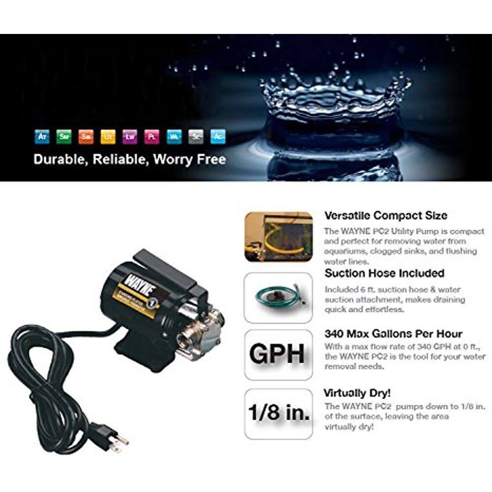 Black Portable Transfer Water Pump with Suction Hose and Attachment X917