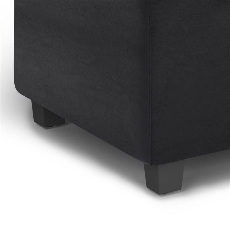 Black Rectangular Lift Top Storage Ottoman B459041