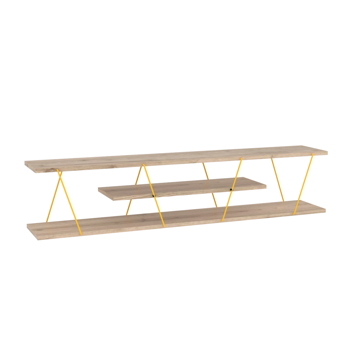 Mid Century Modern 4 Shelves 56 inch Low Tv Stand Z7930