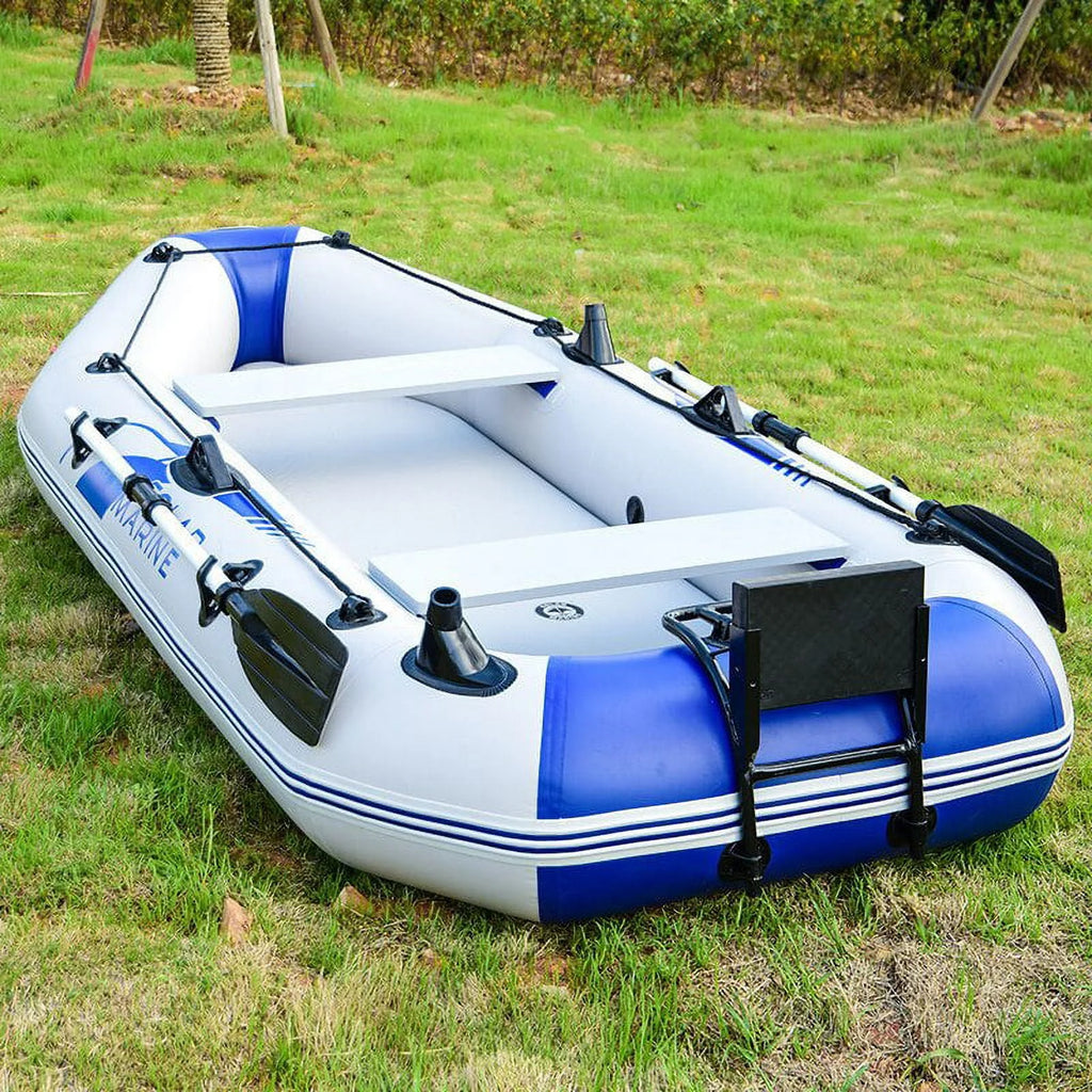 2.3m PVC Inflatable Rowing Boat with Oars and Pump C840