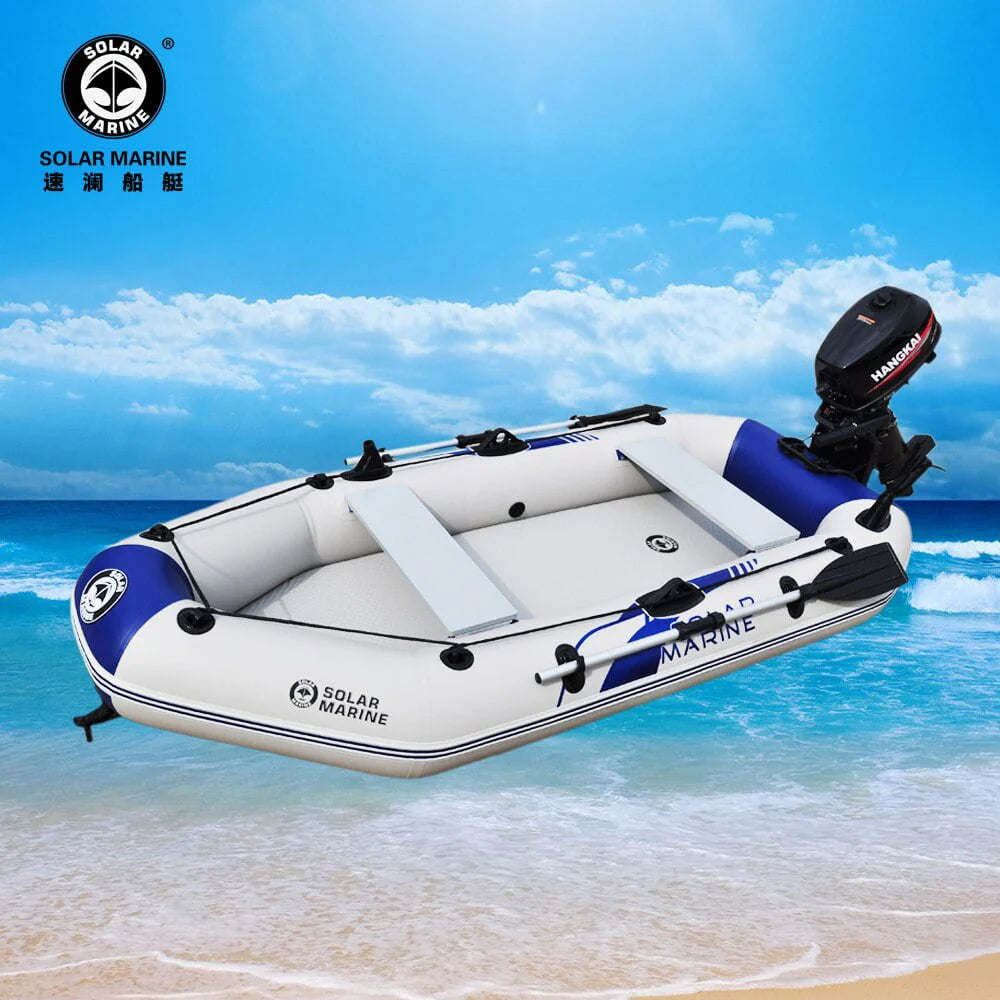 2.3m PVC Inflatable Rowing Boat with Oars and Pump C840