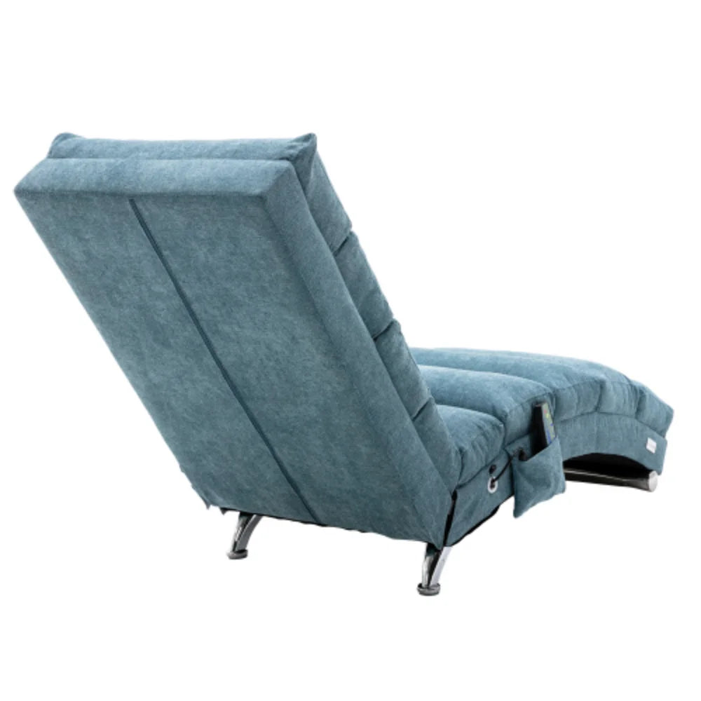 Blue Linen Chaise Lounge E81159