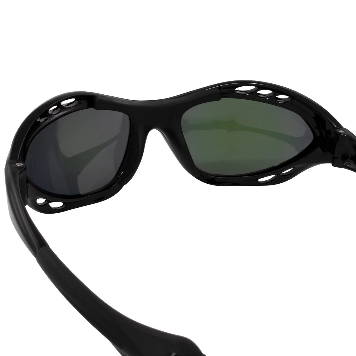 2 Pairs Padded Polarized Sunglasses w/Strap Silver w/Smoke Lens Black w/Pink Mirror Lens H29600