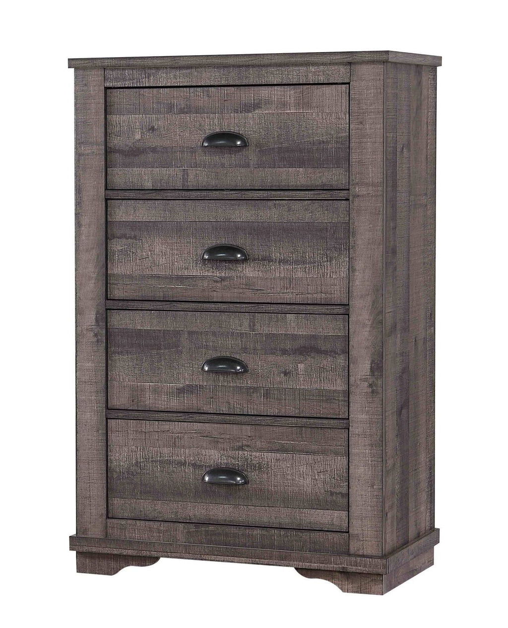6pc Queen Size Bed Dresser Mirror Chest Nightstand Set Wooden Furniture Gray Q967