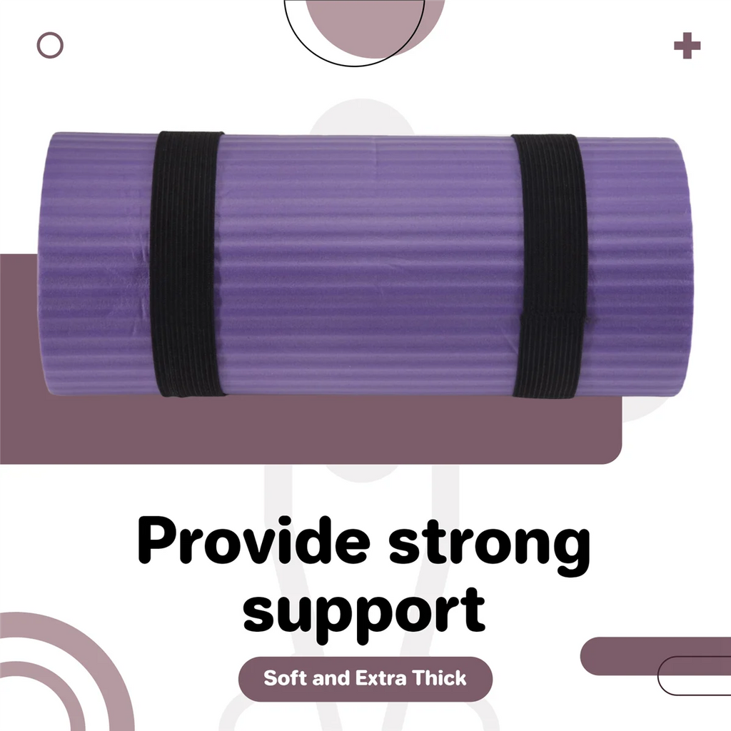 15MM Thick Yoga Mat Knee Elbow Pad Mats for Exercise Pilates O56797