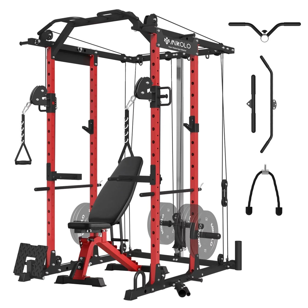 1500 lbs Power Rack Cage with Cable Crossover Machine S8720