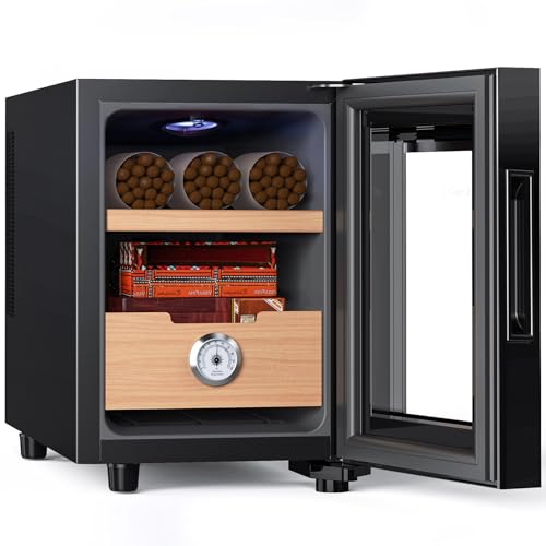 8L Electric Cigar Humidor Cabinet with Cedar Wood Shelves K665