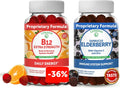Vitamin B12 and Elderberry Gummies 3000 mcg with Zinc and Vitamin C W842382