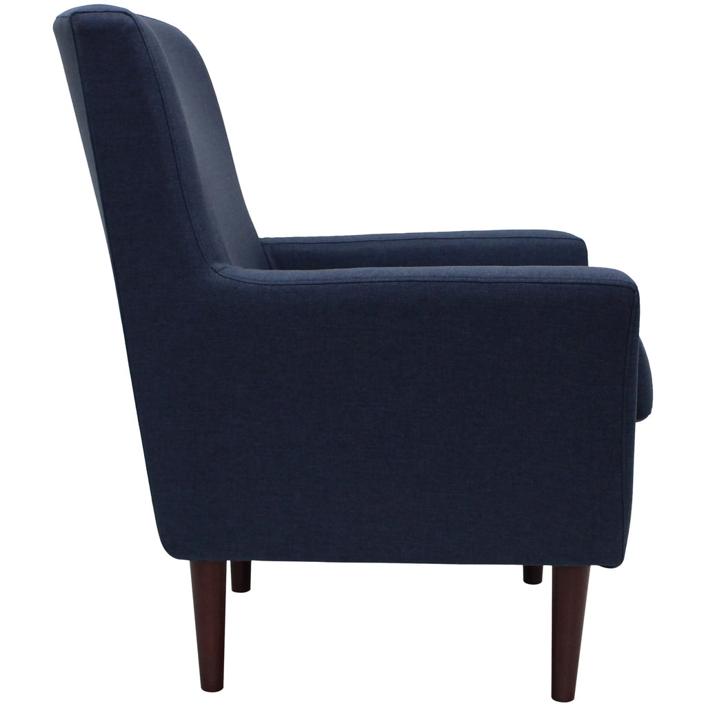 Navy Polyester Fabric Arm Chair P363