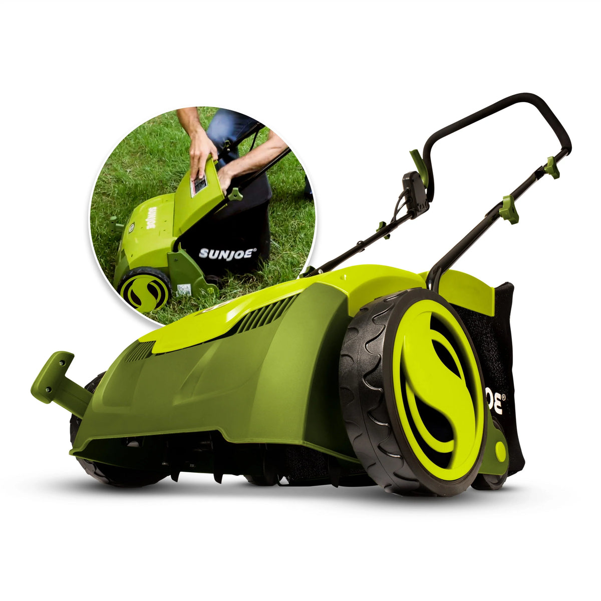 Electric 12.6-inch Lawn Dethatcher + Scarifier with Collection Bag S4112