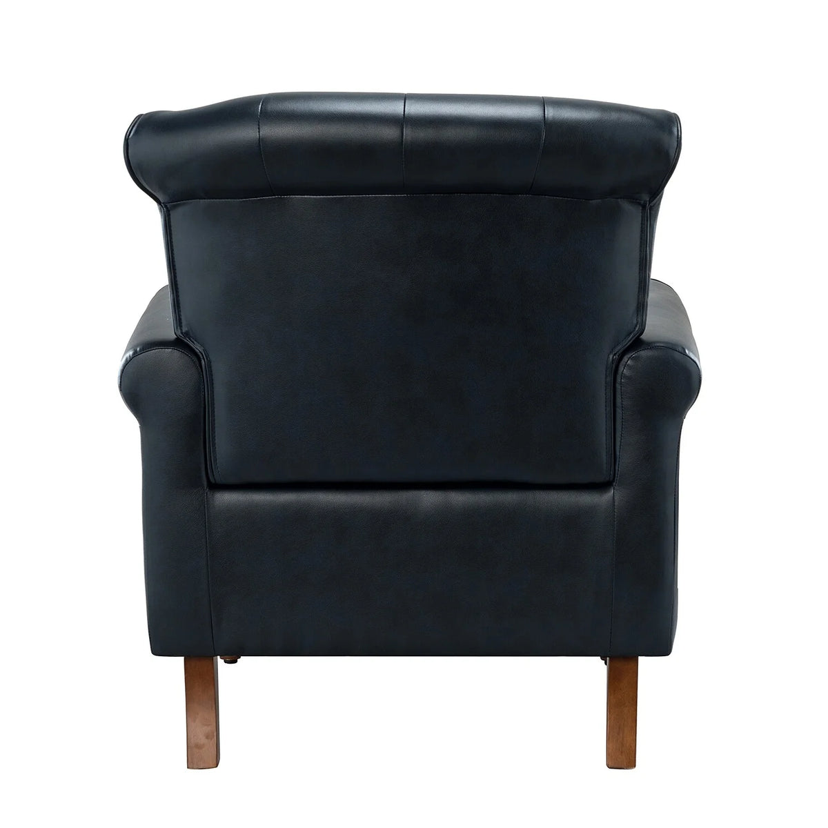 Navy Upholstered Accent Armchair with Nailhead Trim T579
