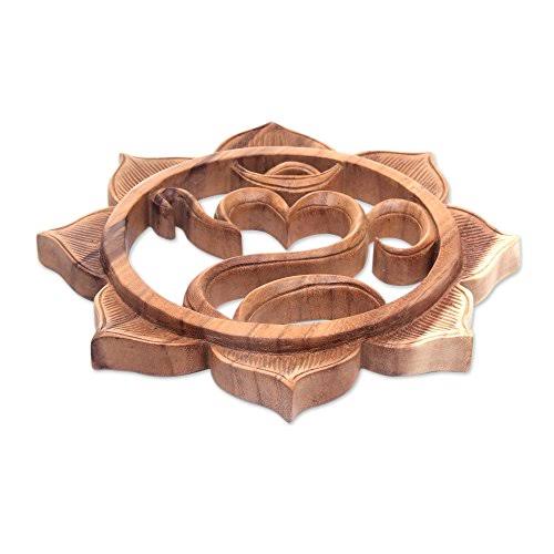 Brown Wood Relief Panel Wall Decor D831