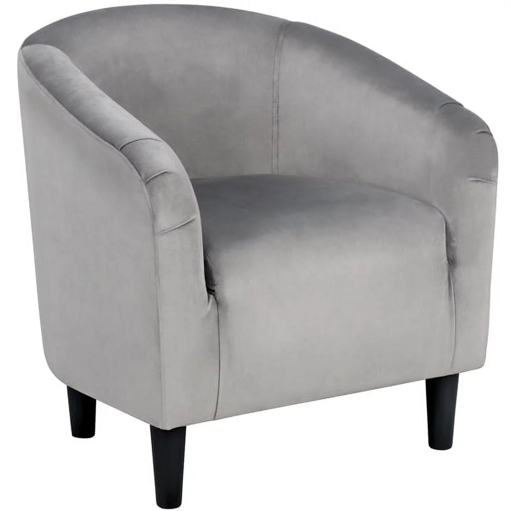 Ivory Polyester Boucle Accent Chair C913041