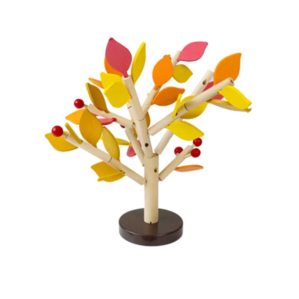 Creative Wooden Tree Blocks Building Set Toy (Yellow) X6345