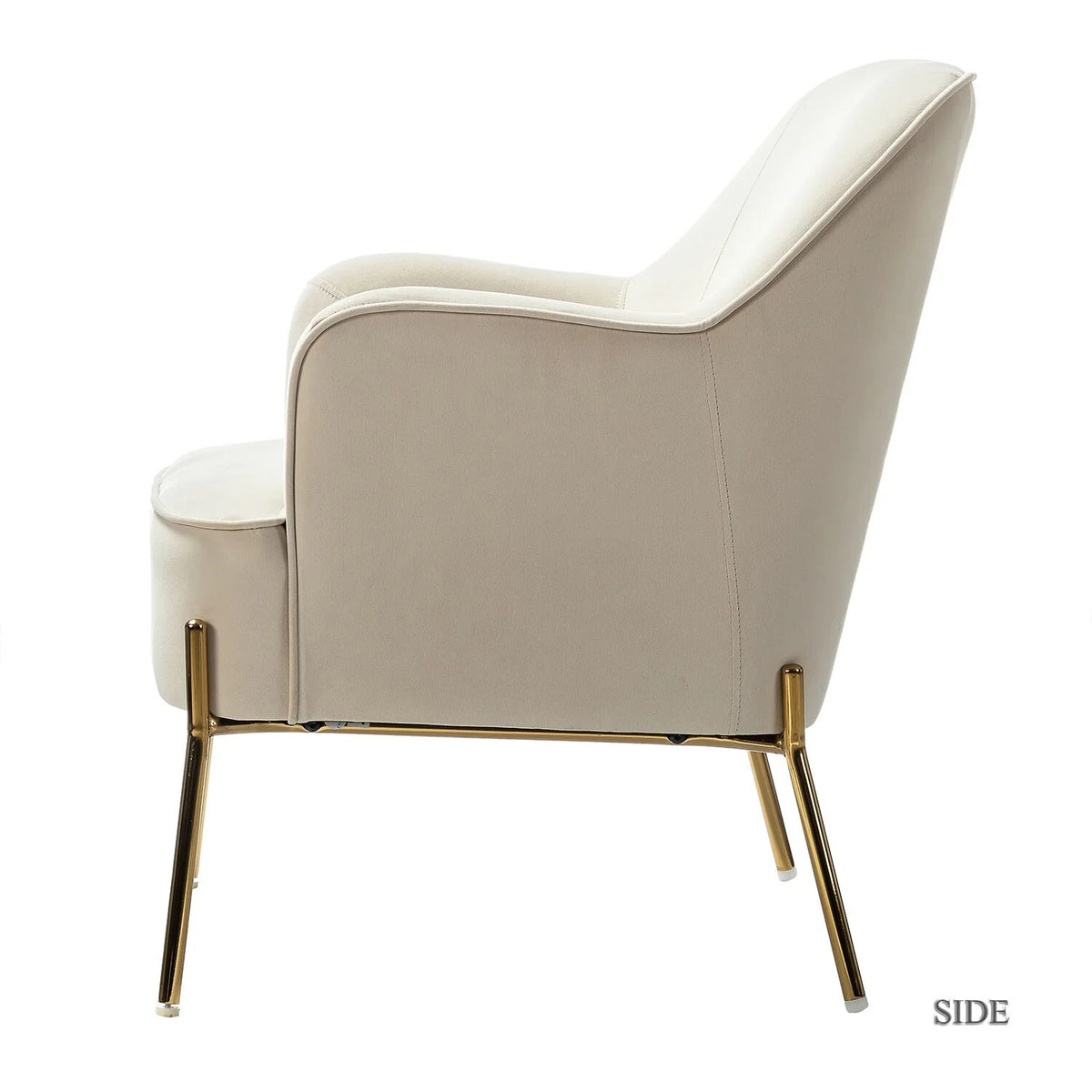 Modern Velvet Accent Chair with Metal Legs E9027