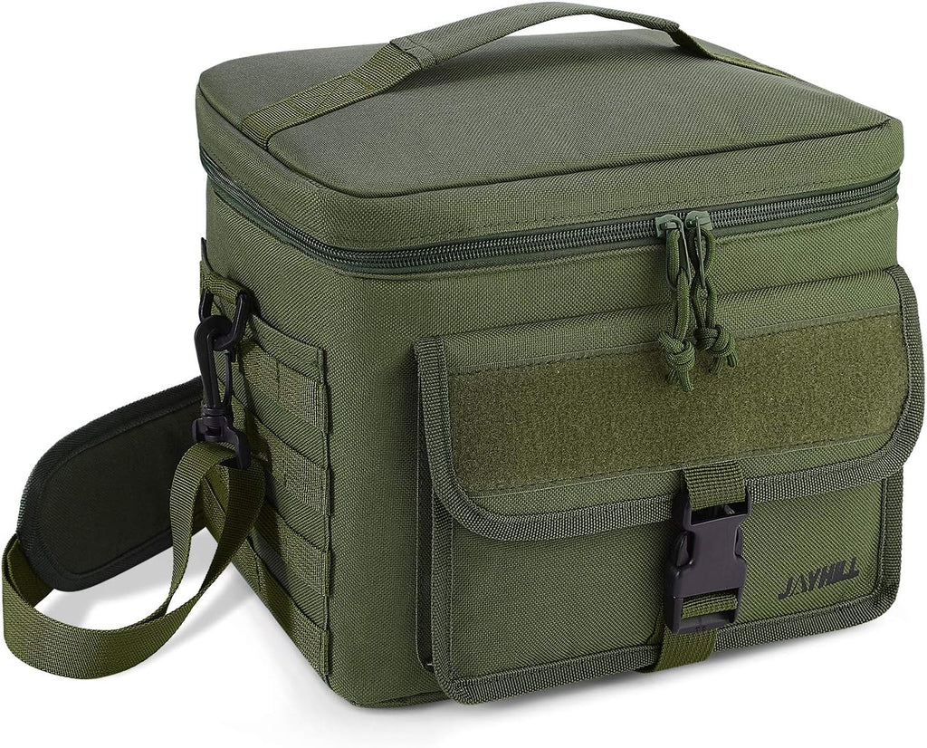 Black Insulated Tactical Lunch Bag with Shoulder Strap H127508