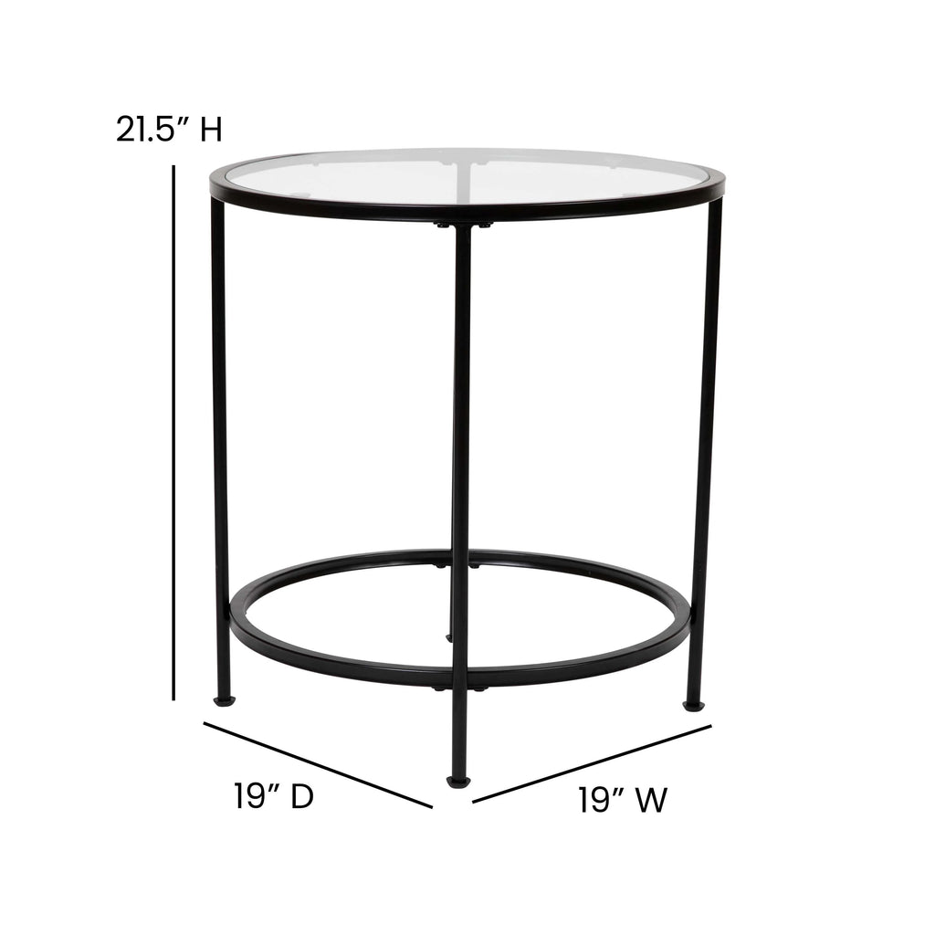 Glass End Table X660040