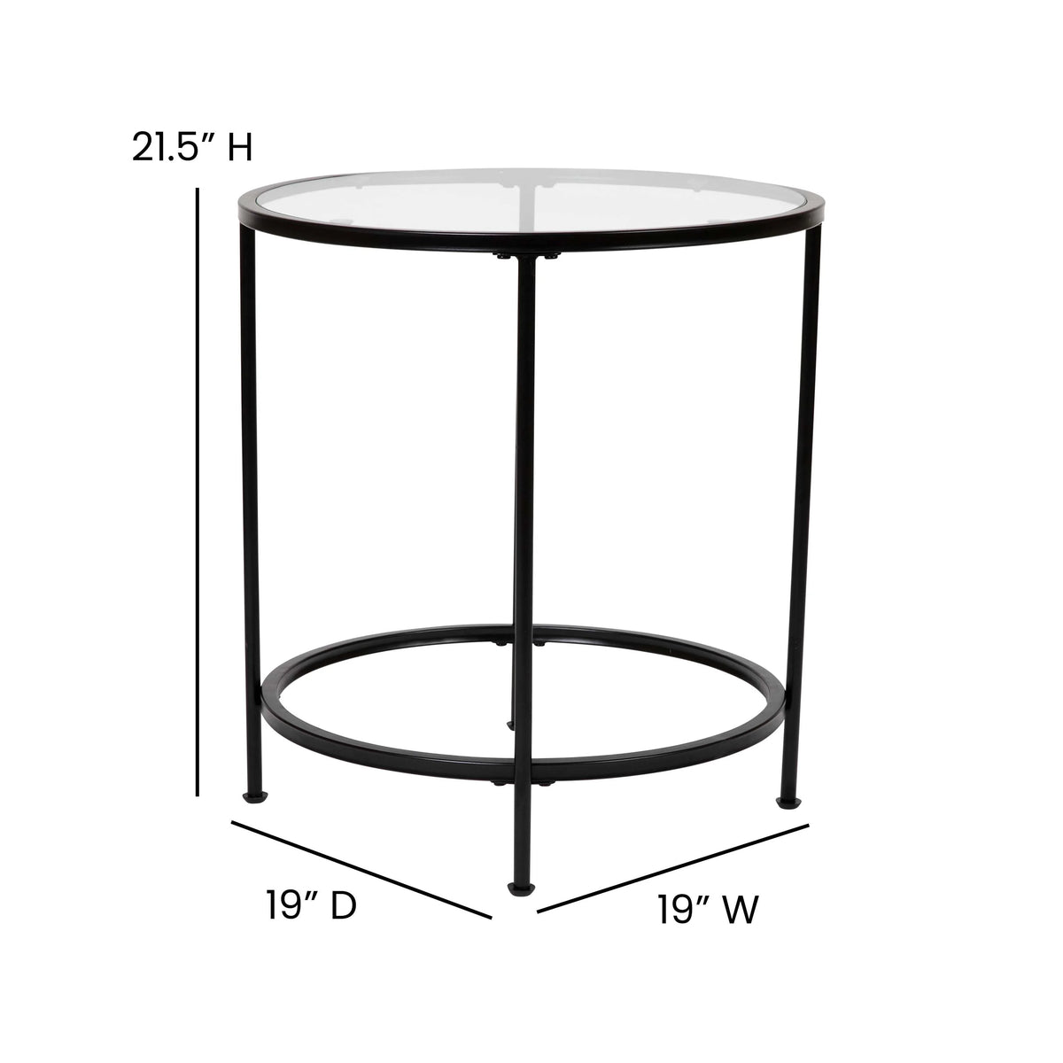 Glass End Table X660040
