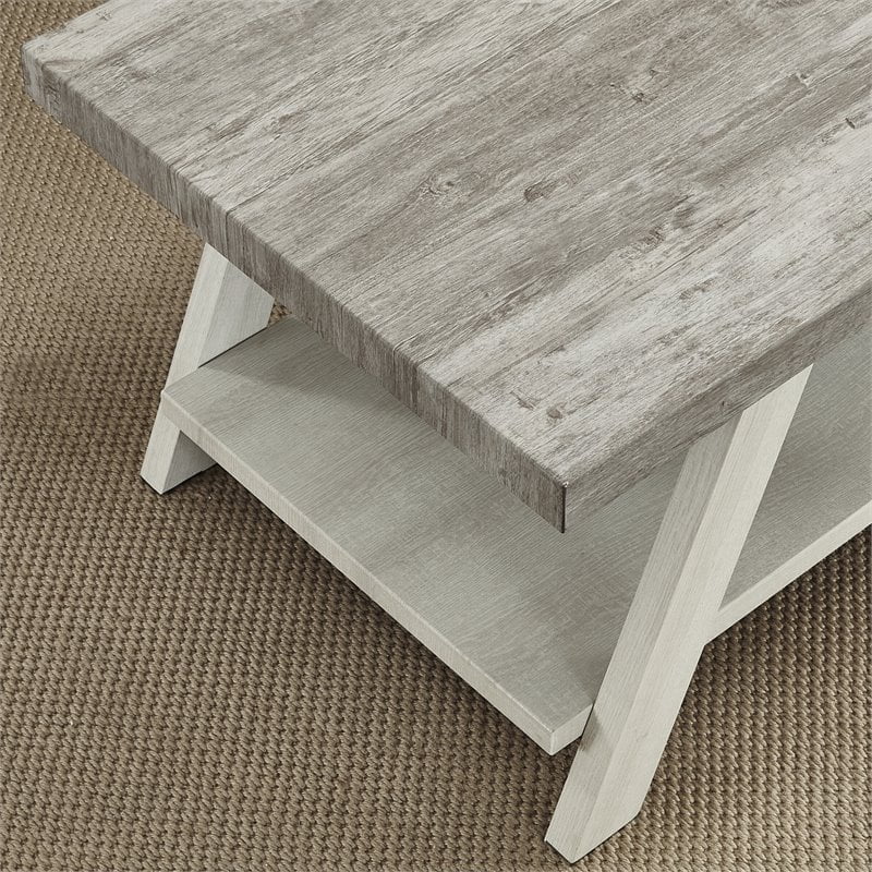 Contemporary Wood End Table Set of 2 B3414