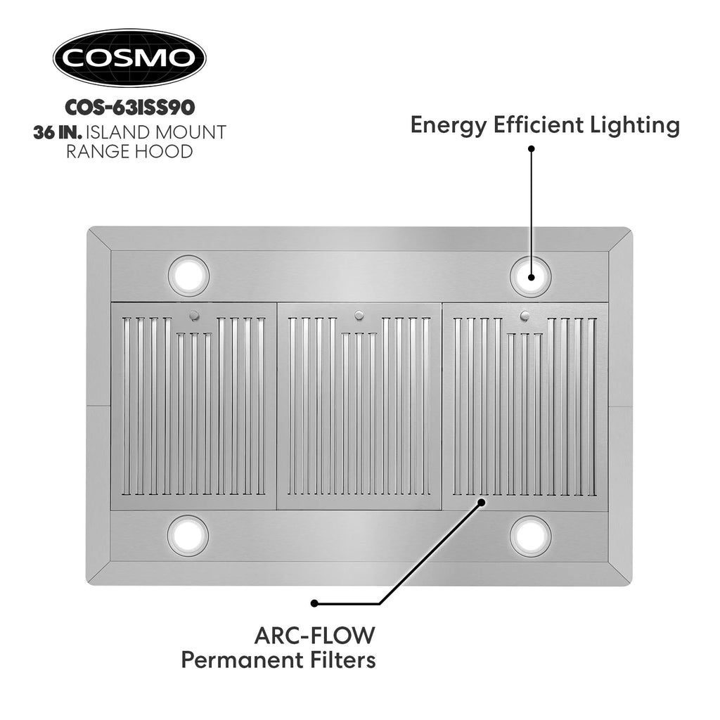 30 in. Stainless Steel Ductless Island Range Hood S453