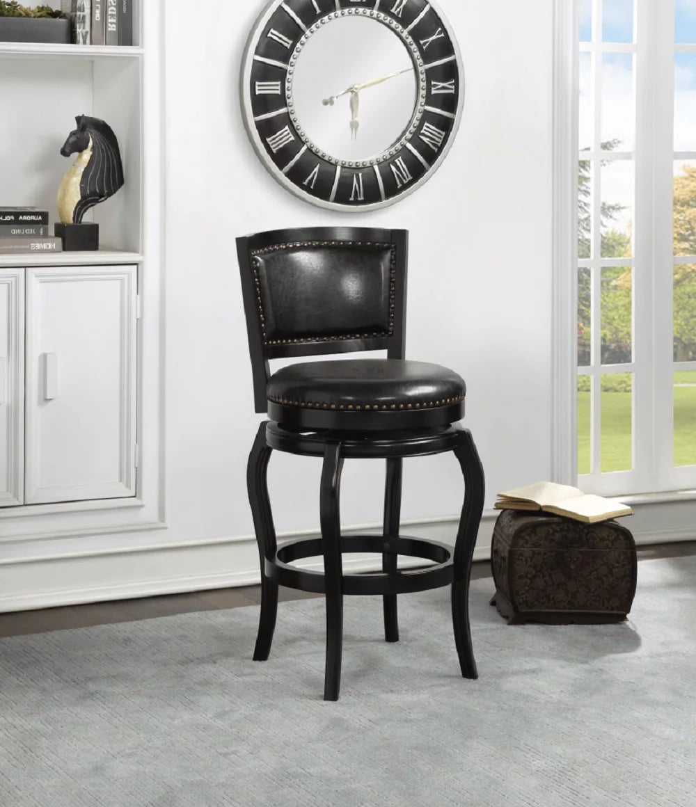 29" High Back Swivel Bar Stool - Black J4991