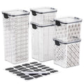 Black Food Storage Containers, Set of 5, 10 Pieces S6468