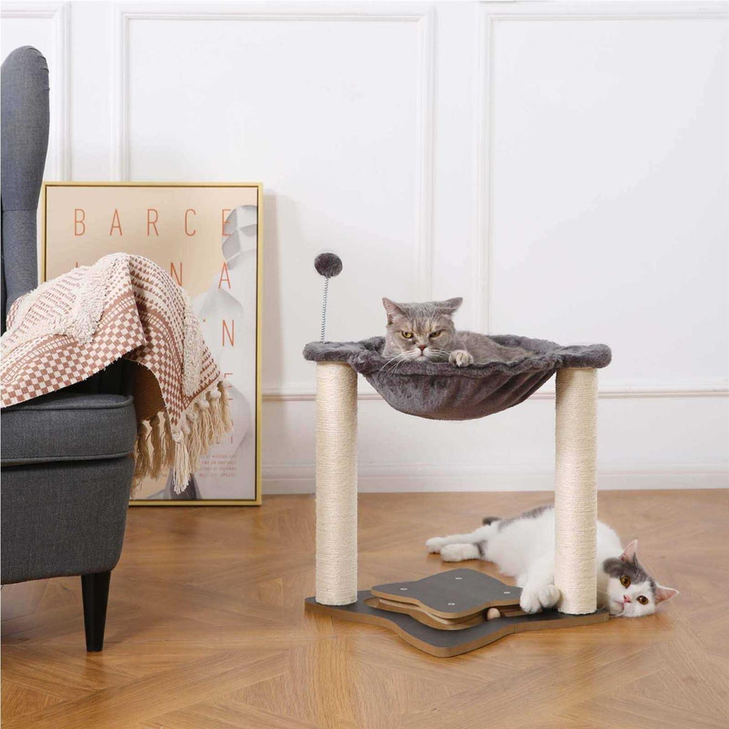 3 in 1 Cat Scratching Post with Hammock F272358