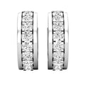 14K White Gold Diamond Huggies Hoop Earrings M965816