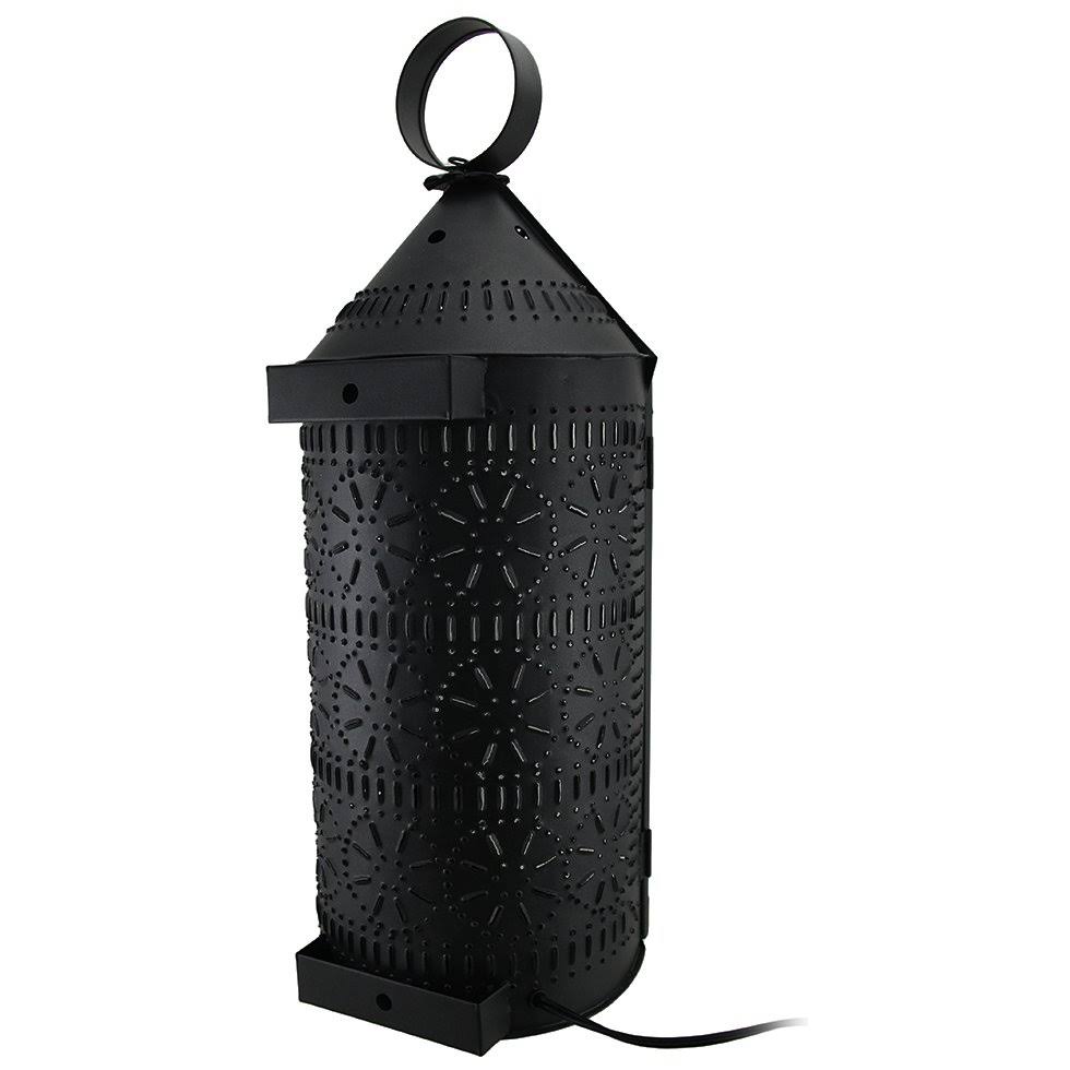 22 inch Glass Front Electric Candle Lantern S41194