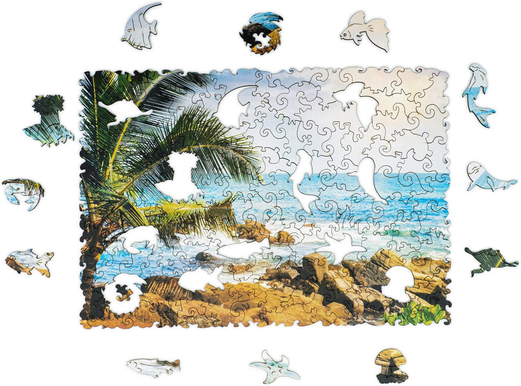 Wooden Puzzle Jigsaw, 125 pieces, 9 x 6.2 in Y92680
