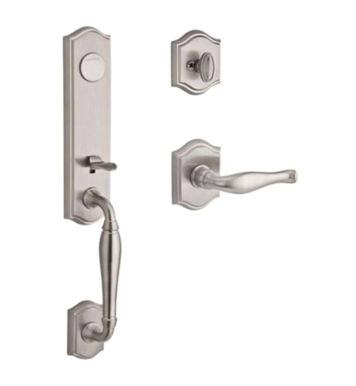 Polished Brass Full Dummy Handleset with Decorative Lever H5431