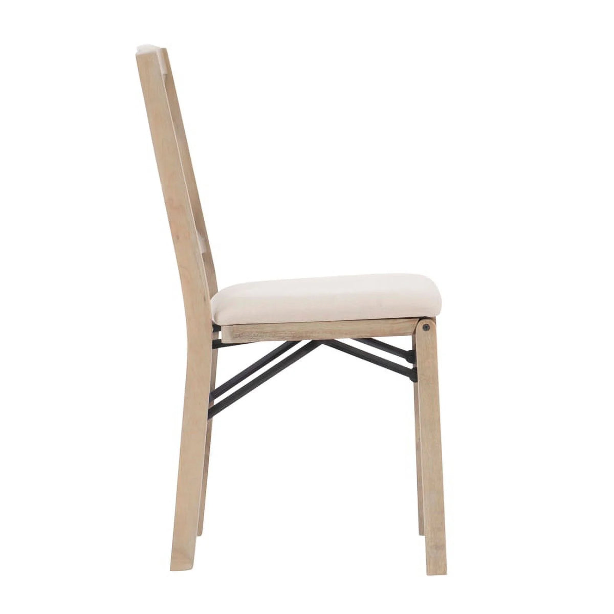 Set of Two Graywash Wood Folding Chairs U7712