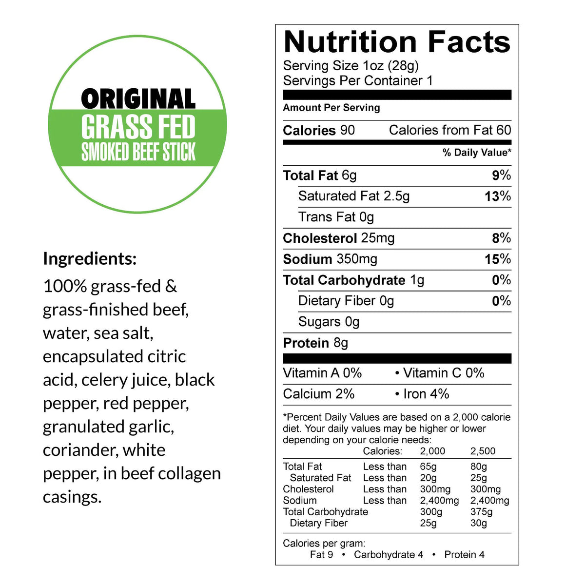 No Sugar 100% Grass-fed Beef Sticks 144-ct T43014