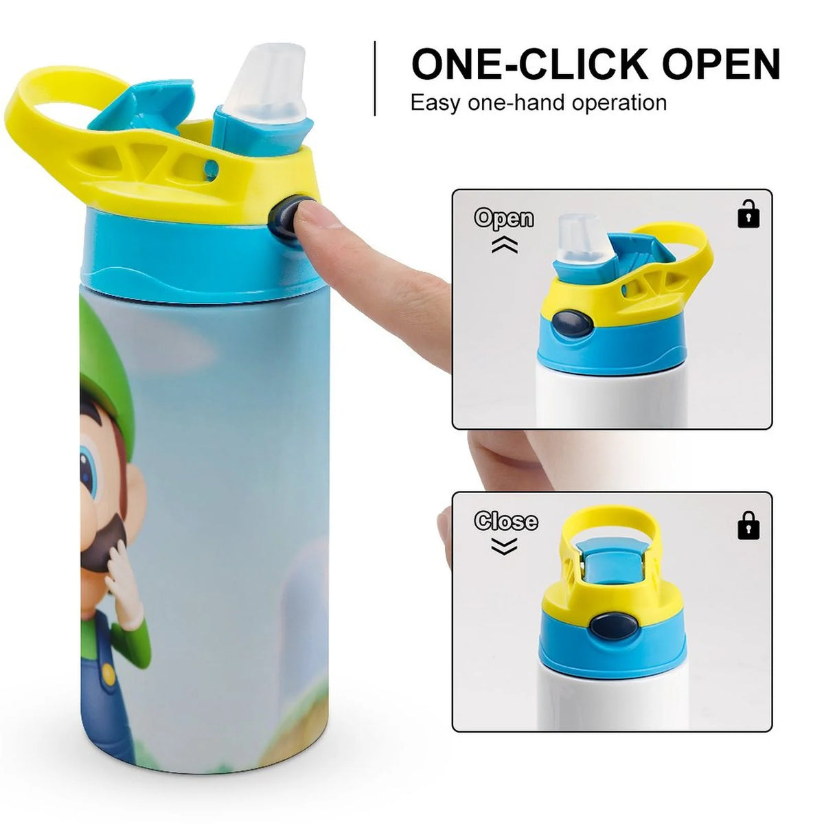 Insulated Stainless Steel Water Bottle With Straw N36095