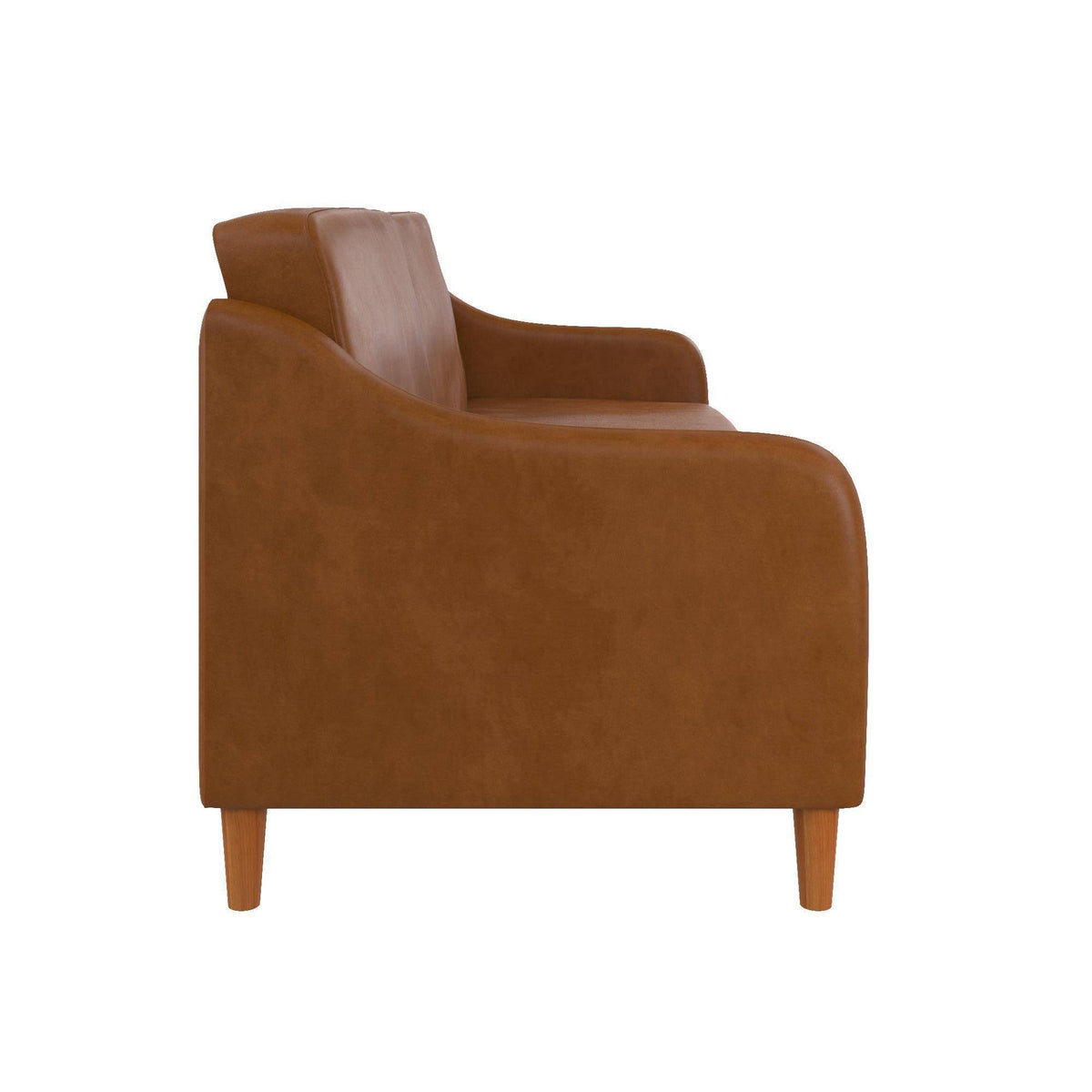 Camel Faux Leather Futon Z8401