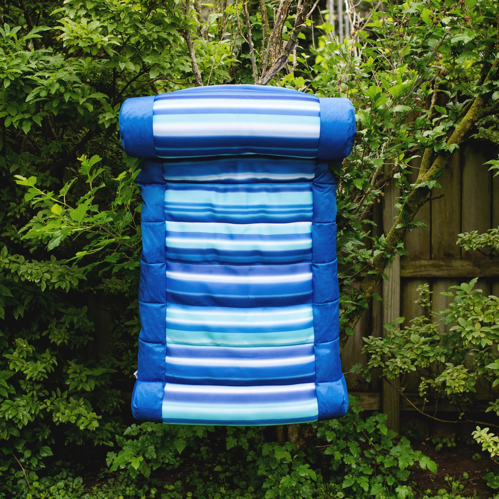 Blurred Blue Mesh Pool Lounger with Headrest A809820