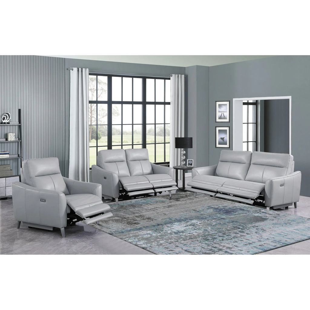 Blue 3-piece Power Reclining Living Room Set Q7368