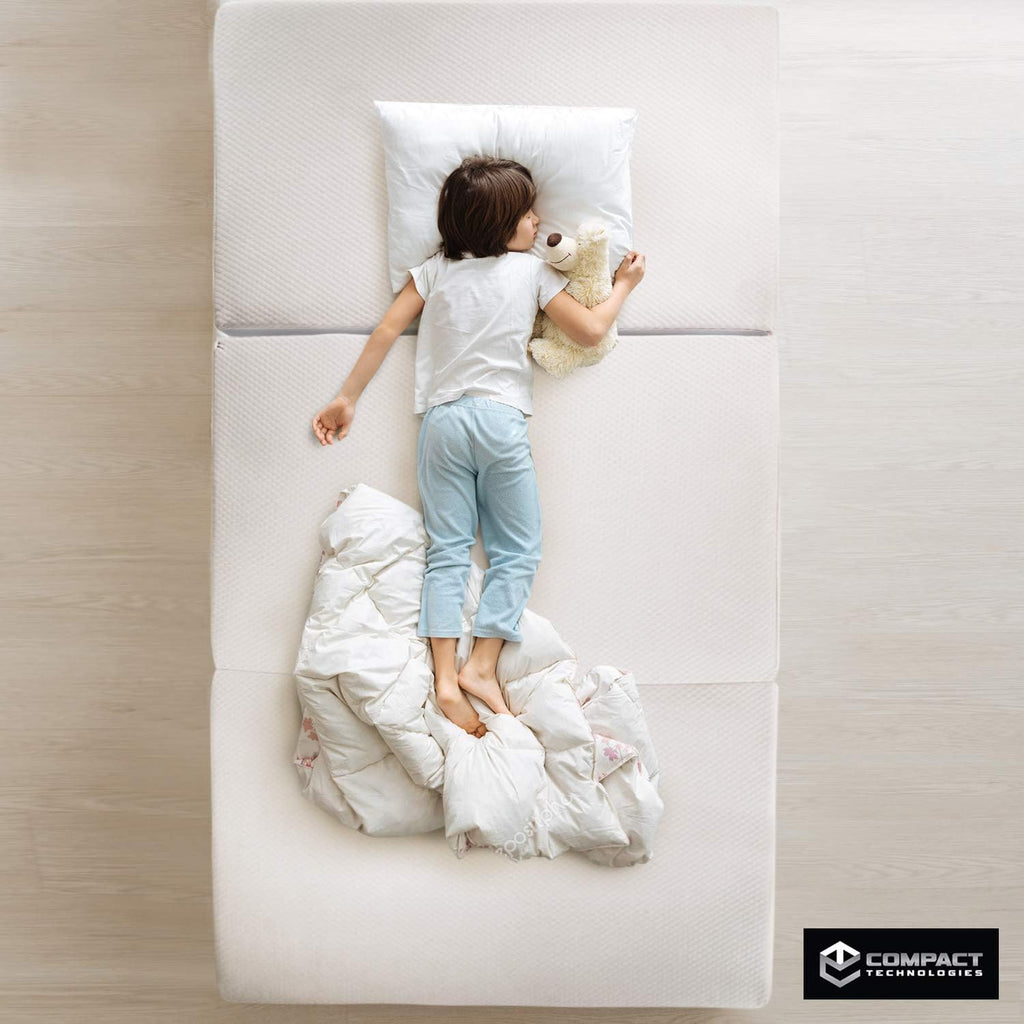 Twin Tri-Fold 6 Inch Memory Foam Mattress with Case M1877