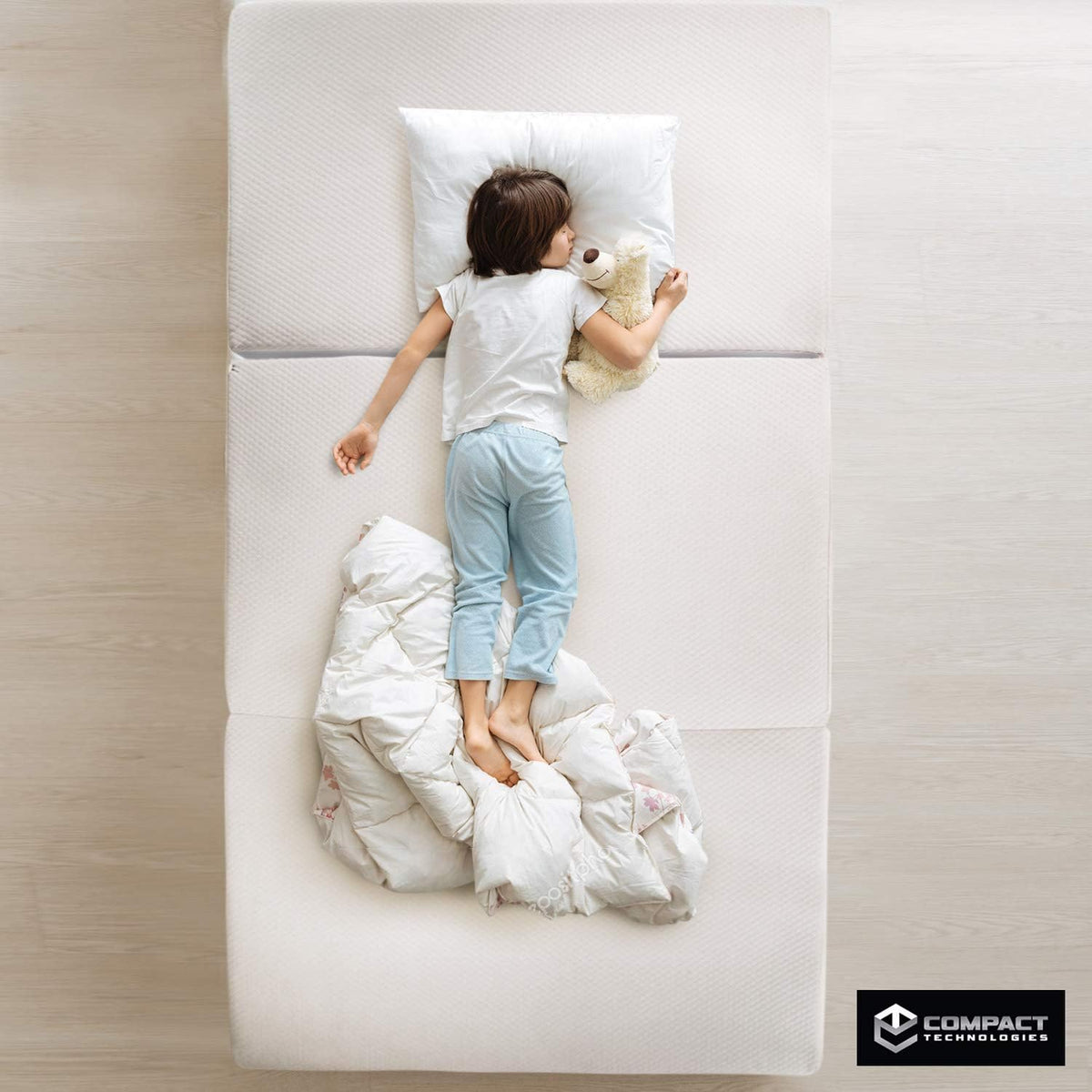 Twin Tri-Fold 6 Inch Memory Foam Mattress with Case M1877