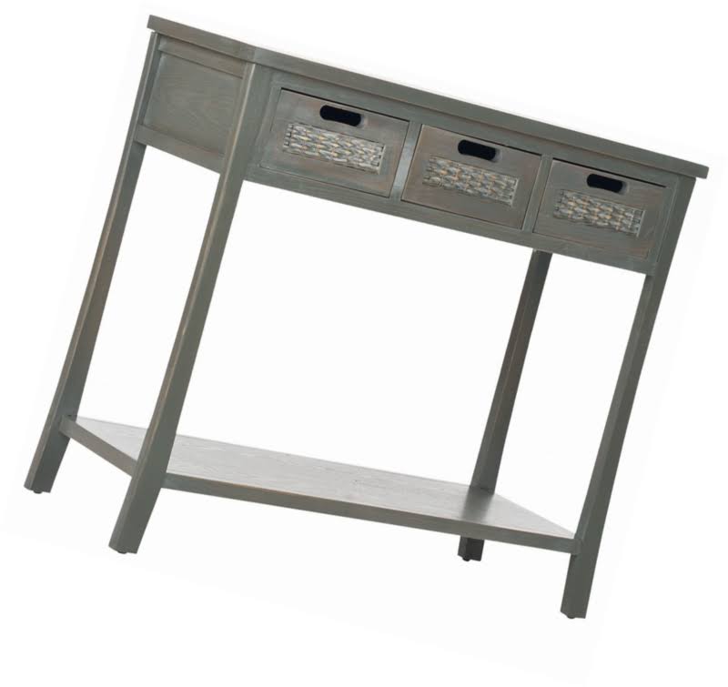 French Grey 3 Drawer Console L98497