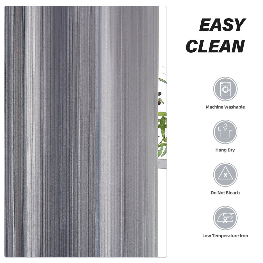 90% Blackout Curtains Set of 2 Panels, Light Gray, 52 x 84 inch C91312