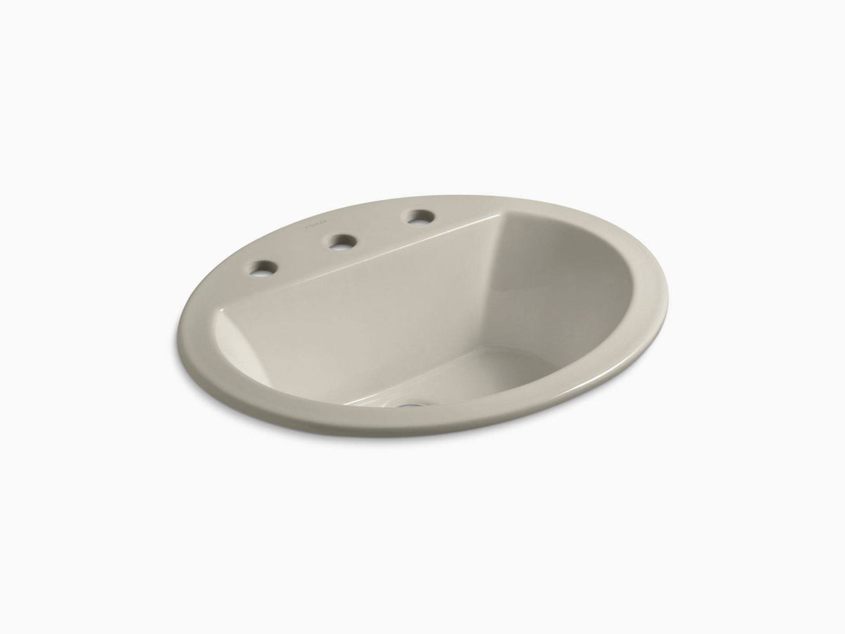 Sandbar Drop-in Oval Bathroom Sink with Overflow Z905
