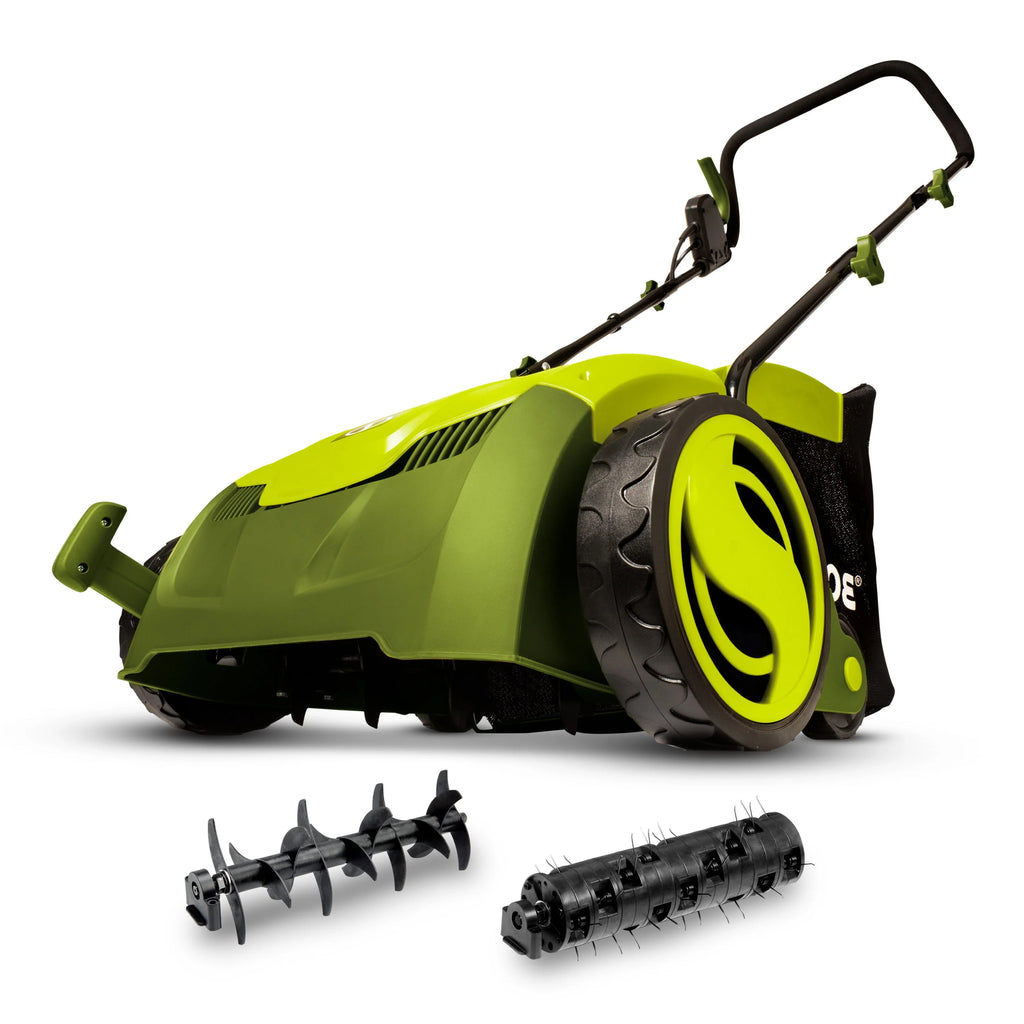 Electric 12.6-inch Lawn Dethatcher + Scarifier with Collection Bag S4112
