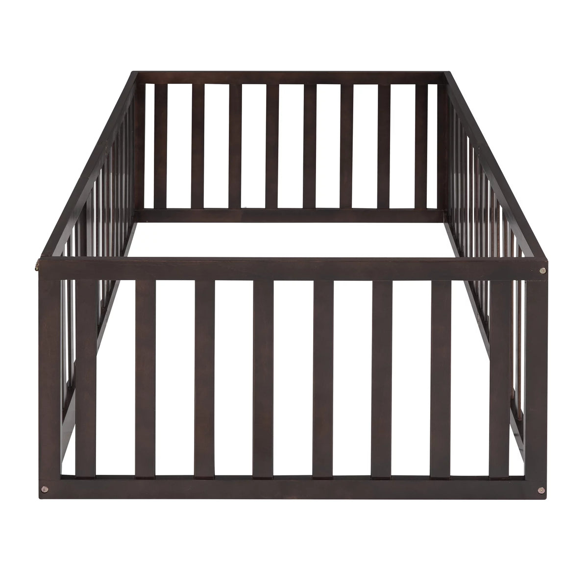 Wood Floor Bed with Fence and Door P37932