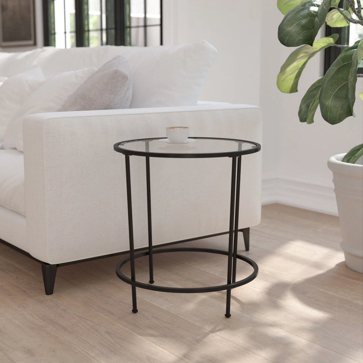 Glass End Table X660040