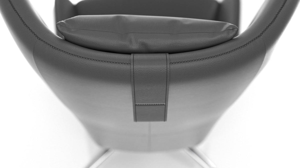 Accent Chair Light Gray Eco Leather Q531