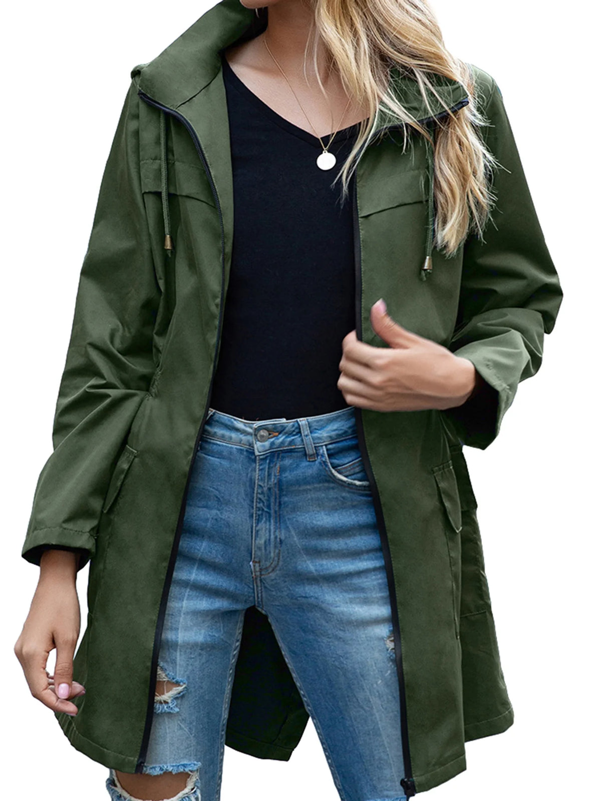 Waterproof Hooded Lightweight Rain Jacket T69050