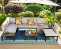 6-Piece Patio Conversation Set Outdoor Sofa with Cushions N59877